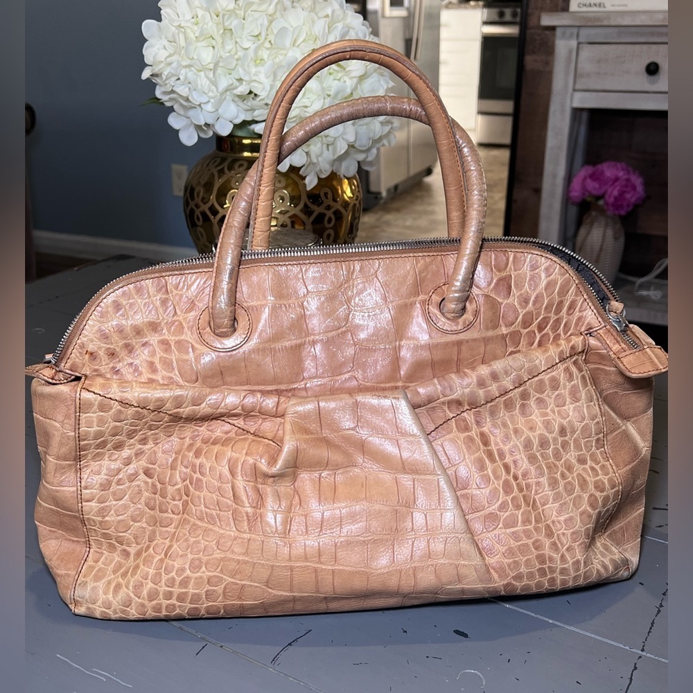 Furla Italian Croc Leather handbag!!